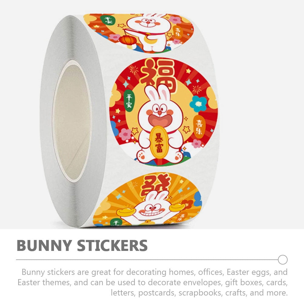 EXHUMKY New Year Holiday Stickers, Self-Adhesive Decorative Labels for Envelopes, Wrapping, and Party Supplies