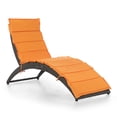 thumbnail image 2 of Sion PE Wicker and Steel Patio Chaise Lounge, Orange and Gray, 2 of 8