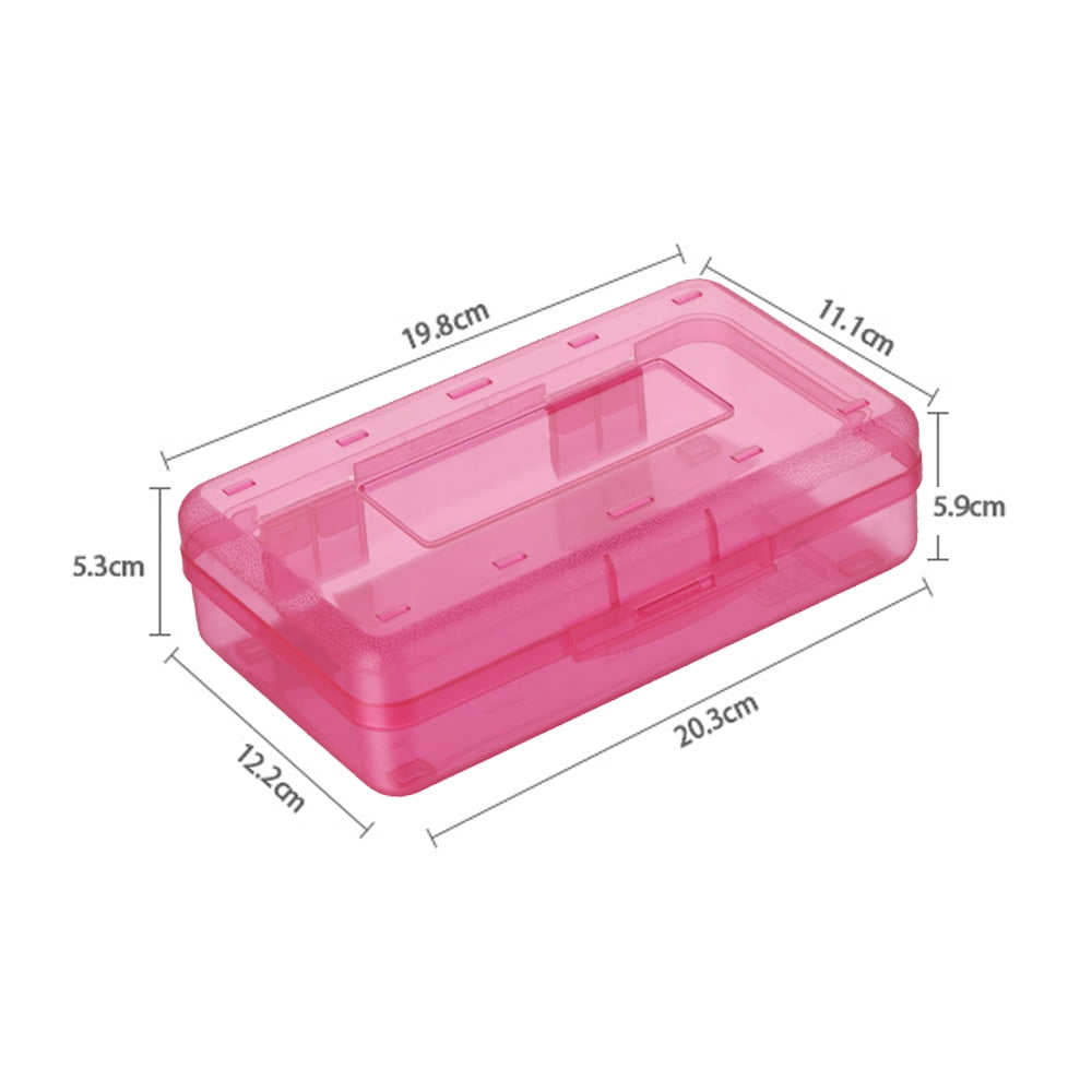 BAZIC Plastic Pencil Case Utility Storage Box, Regal Assorted Color, 4-Pack  