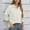 #0441-Beige, variant on Ailaofu Fall Long Sleeve Tops for Women Quarter Zip Pullover Dressy Casual Textured Blouse Lapel Neck Shirt