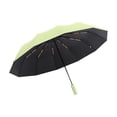 thumbnail image 3 of Xihbxyly Paraguas Plegable Automático de 105 Cm (41"), Resistente Al Viento, a Los Rayos Uv, Al Sol y a La Lluvia, con Revestimiento de Pegamento Negro Upf50+, Varillas de Fibra de Vidrio y Marco de, 3 of 7