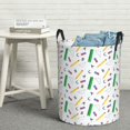 thumbnail image 3 of Laundry Basket, Pencil Ruler Waterproof Laundry Hamper With Padded Handles, Clothes Hamper For Laundry, Bedroom, Dorm, Towels, Laundry Bin Easy Storage, 3 of 8