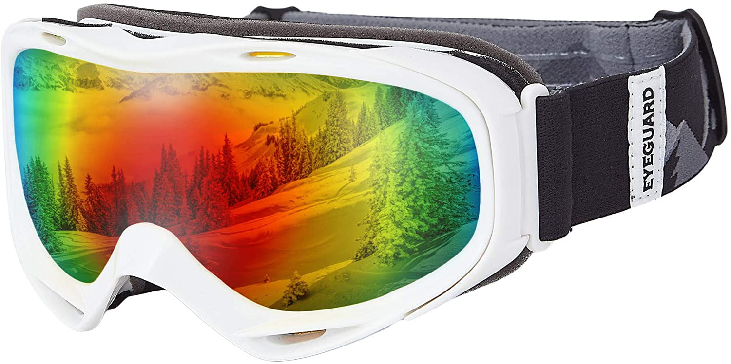 EYEGUARD Ski Goggles for Men Women Youth with Spherical Lens OTG Anti-Fog UV400 Snowboard Snow Goggles 