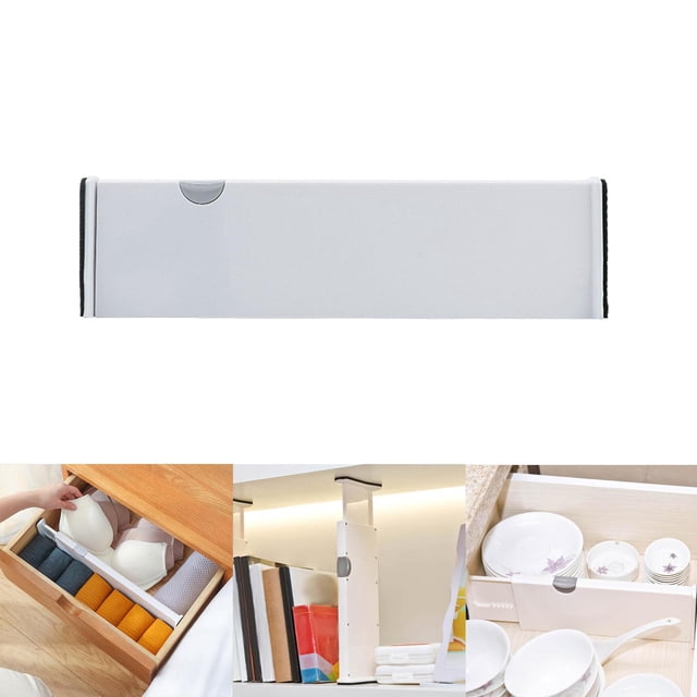 Divisor de cajón extensible organizador separador de partición de cajón ajustable para ropa armario baño almacenamiento de cocina Largo BLESIY Divisor de cajón