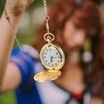 thumbnail image 3 of Pocket Watch Retro Carved Necklace Accessory Alloy Pocket Watch Golden Color, 3 of 7