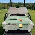 thumbnail image 2 of Whosucclay Green Koi Fish Golf Cart Seat Towel, Stain-Resistant 4 Convenient Pockets Golf Cart Seat Cushion Cover for Club Cars EZGO Icon Quick Dry, 2 of 9