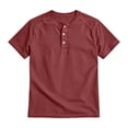 thumbnail image 5 of Henley Shirts for Men Summer Casual Short Raglan Sleeve Crewneck Relaxed Fit Athletic Tshirts Mens Tees, 5 of 5