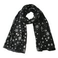 thumbnail image 3 of Hkoxplj Womens Christmas Snowflake Print Long Scarf Lightweight Soft Shawl Wrap Winter Warm Scarf Silver Foil Holiday Party Scarf Neck Scarf Gifts for Her 6 Colors, 3 of 3