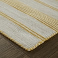 thumbnail image 5 of Feizy Duprine Transitional Stripes, Yellow/Ivory, 1'6" x 1'6" Swatch Easy Care Fade Resistant Stain Resistant Casual Geometric Design Carpet for Living Dining Bed Room, 5 of 6