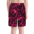 thumbnail image 3 of Cauagu Burgundy Tie Dye Print Swim Trunks for Men,Youth Boys Swim Shorts Compression Liner Beach Shorts Boys' Swimming Shorts 7-20 Years Bathing Suit-Small, 3 of 7