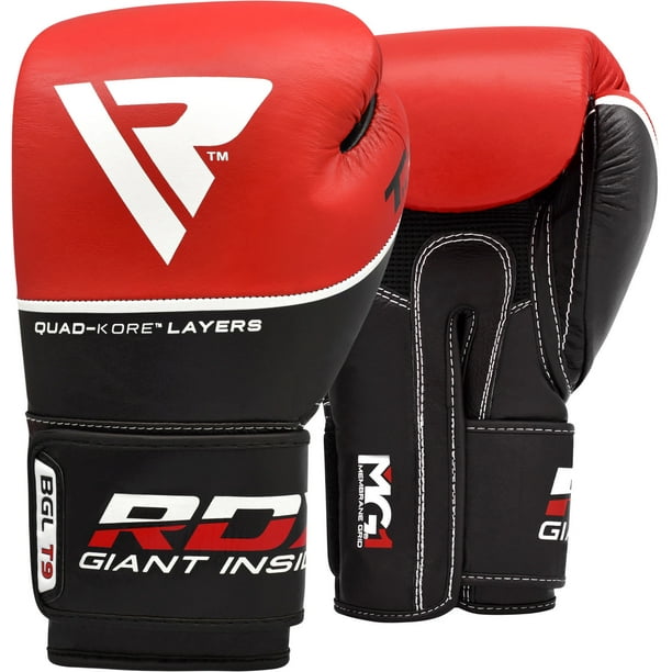 RDX Boxing Gloves Genuine Cowhide Leather, 14oz, Red