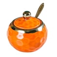 thumbnail image 4 of HLONK Ceramic Sugar Bowl Container with Lid and Spoon Spice Seasoning Box Ceramic Condiment Pot Condiment Jar for Counter White, 4 of 8