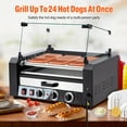 thumbnail image 4 of GloryStar Machine à Rouleaux pour Hot-Dogs en Acier Inoxydable, Capacité de 24, 9 Rouleaux, Couvercle en Verre, Commandes de Température Doubles, Minuterie et Plateau d'Égouttement, 4 of 7