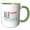 Green/White, variant on 3drose, International Airport Code Alb, Albany, New York, United States, 11oz Mug