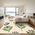 thumbnail image 3 of ODIKA 2'x3' Machine Washable Non-Slip Area Rug, Abstract Botanical Composition High Traffic Rug, Beige, 926091, 3 of 7