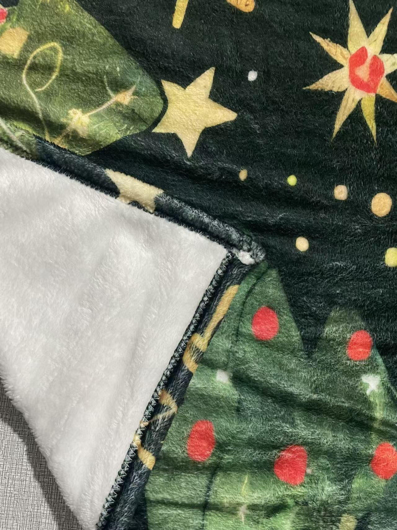 YELEE Thorw Blanket Unique Gifts for Christmas Green Xmas Tree Soft Cozy Blanket Meaningful Present for Christmas Family Party 50"x60"