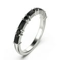 thumbnail image 2 of Radhe black diamond moissanite Band 18K White Gold Over Silver, 2 of 4