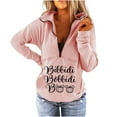 thumbnail image 2 of 50% de Rabais Liquidation Sweat-Shirt Surdimensionné pour Femmes 2023 Mode et Confortable Décontracté Imprimé à Manches Longues Patchwork Pull Zippé, 2 of 4