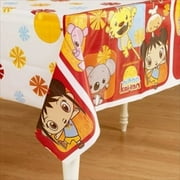 Various Ni Hao, Kai-Lan Plastic Tablecloth, 12 x 12 Inches, Modern, Multicolor