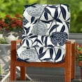 thumbnail image 2 of Outdoor Chair Cushions Waterproof Floral High Back, Thick Patio Outdoor Wicker Chair Seat Cushion with Ties for Garden Furniture, White, 2 of 6