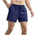 thumbnail image 1 of Enjoytime Athletic Shorts for Men Solid Color Breathable Baggy Casual Running Workout Shorts with Pocket and Drawstring Navy S, 1 of 8