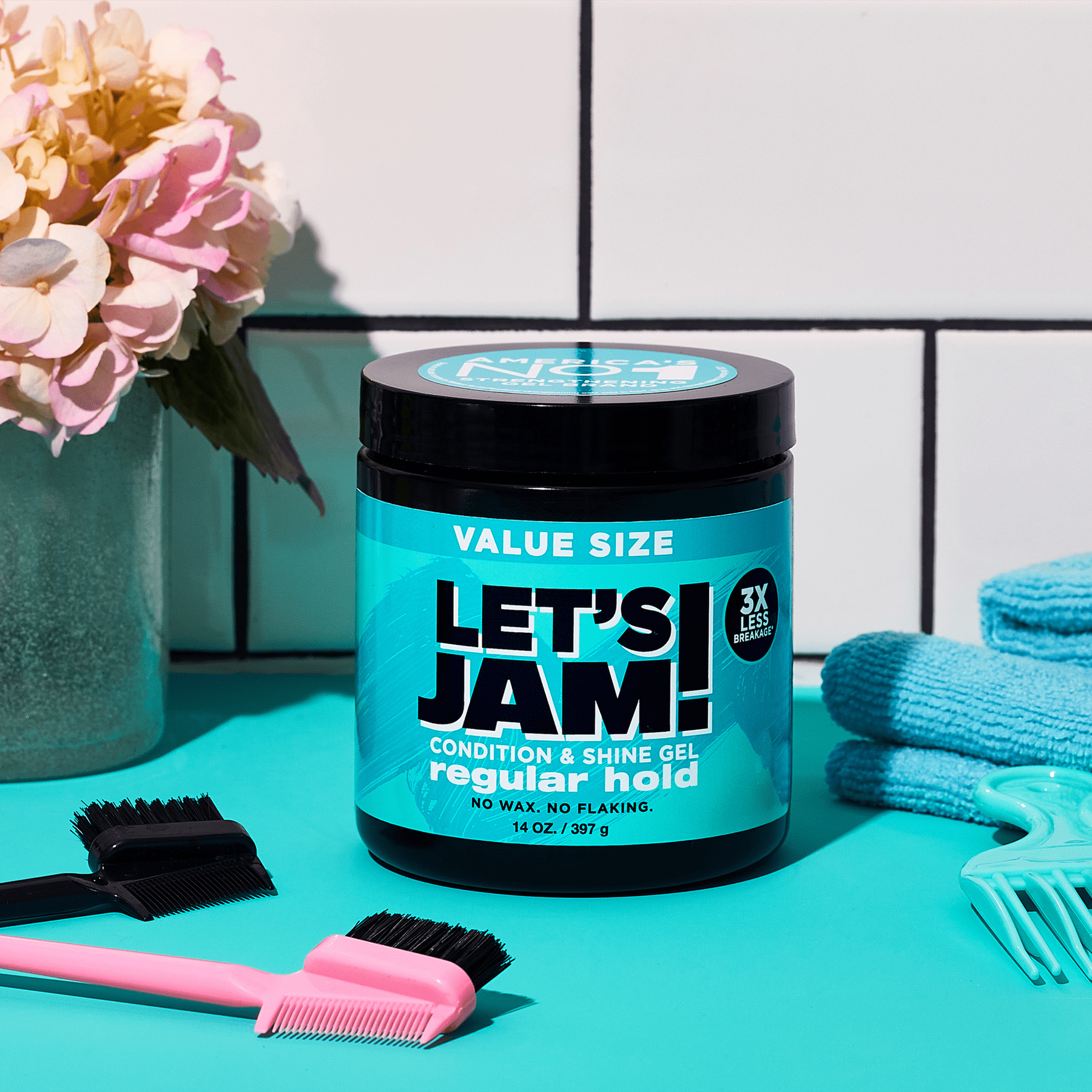 Let's Jam! Conditioning & Shine Extra Hold Styling Hair Gel - 14oz : Target