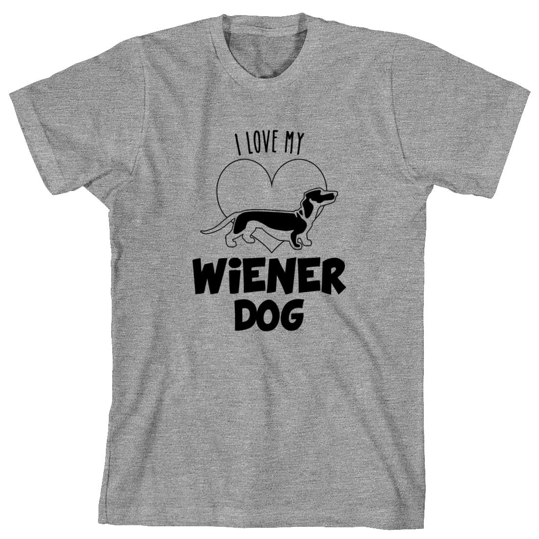 Uncensored Shirts I Love My Wiener Dog Men's Shirt ID 1844