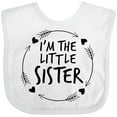 thumbnail image 3 of Inktastic I'm the Little Sister Girls Baby Bib, 3 of 4