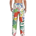thumbnail image 3 of Daiia Mushroom and Frogs Men's Sleep Pant with Pockets and Drawstring,Pajama Pants-XX-Large, 3 of 9