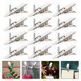 thumbnail image 3 of 100 piezas de abrazaderas para decoración de jardín, pinzas para coronas, pinzas para decoración de árboles de Navidad, 2,5 x 0,5 x 0,4 cm, suministros para el hogar, 3 of 6
