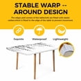 thumbnail image 4 of Grey Eucalyptus Table Cloths for 4 Foot Rectangle Tables, Weeping Botanical Leaf Watercolor Patio Waterproof Elastic Fitted Tablecloths, Washable Rectangular Table Cover for Camping, 4 of 8