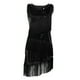 thumbnail image 1 of Vestido de baile latino con lentejuelas y flecos Vestido de fiesta de los años 20 Ropa de baile Negro SM SunniMix Baile Latino Vestido Mujer, 1 of 8