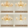thumbnail image 5 of Datingday Modern Crystal Chandelier Glass 6-18 head Ceiling Light Fixture Pendant Light, 5 of 6