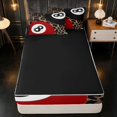 thumbnail image 4 of Erosebridal 8 Ball Zipper Queen Comforter Set with Fitted Sheet and 2 Pillowcases Lucky Zipper Bedding Set, Red Leopard, Black Reversible, 4 of 7