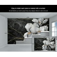 thumbnail image 5 of Black And White Peony Flowers Wall Mural, Abstract Luxury Black Marble Texture Mural Wallpaper, Luxury Gold Lines Large Wallpaper For Living Room Wall Decor 59"W x 39.4"H (Not Peel and Stick), 5 of 6