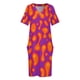 thumbnail image 4 of Vestido de noche holgado con bolsillo y lámpara de lava morada para mujer, vestidos elegantes y holgados para mujer., 4 of 7
