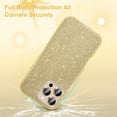 thumbnail image 4 of GALAPROX Bling Gillter Design for iPhone 16 Pro Max Case 6.9'' 2024, Stylish Sparkle Cover for Girls Women -Gold, 4 of 6