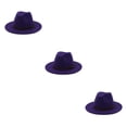thumbnail image 3 of Sombrero Qarigey con hebilla de cinturón vestido de moda de invierno gorros elegantes de ala ancha lana cálida para mujeres, 3 of 6