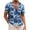 Royal Blue Palm Leaf, variant on HAOMEILI Men's Hawaiian Shirt Short Sleeve Floral Button Down Shirts Tropical Holiday Beach Shirts