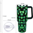 thumbnail image 3 of 40oz Halloween Tumbler With Handle and Straw, Gifts for Women Men, Cute Ghost Cartoon Pumpkin Skull Gothic Horror Coffee Mug Water Bottle, Spooky Stainless Steel Insulated Cup, 3 of 6