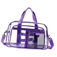 thumbnail image 3 of Bolso de mano transparente, bolsa de tipo para compras, desplazamientos diarios, viajes de negocios y otros viajes. Púrpura, 3 of 8