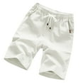 thumbnail image 2 of adviicd Black Jean Shorts Men's Linen Casual Classic Fit Short Mens Shorts, 2 of 5