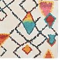 thumbnail image 3 of Linon Motif Printed Faux Rabbit Roboto Polyester 3'x5' Accent Rug in Ivory, 3 of 8