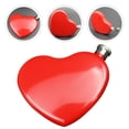 thumbnail image 4 of 1 UNID creativo en forma de corazón Hip Frasco 4 onzas Mini botella de vino portátil, 4 of 5