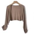 thumbnail image 2 of Alkepwun Lightweight Cardigans for Women Casual Solid Long Sleeves Sun Protection Cropped Cardigan Tops Summer Casual Soft Breathable Open Front Tops, 2 of 5