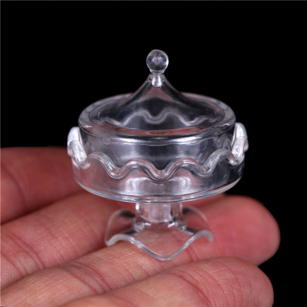 1:12 Dollhouse Miniature Transparent Plastic Dessert Pot Pastry Kitchen JBMha 