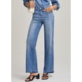 thumbnail image 4 of DOKOTOO Women's Wide Leg Jeans Trendy High Waist Center-Seam Straight Leg Raw Hem Baggy Loose Boyfriend Stretchy Denim Pants, 4 of 8