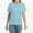 Aqua, variant on Womens Casual T Shirts Dolman Short Sleeve Shirts Boat Neck Ruched Tops Summer Lightweight Clothes