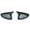 Carbon Fiber Style, variant on 1 Pair Rearview Mirror Cover for Honda Accord 2023-2024 The 11th Gen, Horn Style Add-On Side View Wing Side Mirror Covers Caps, Gloss Black