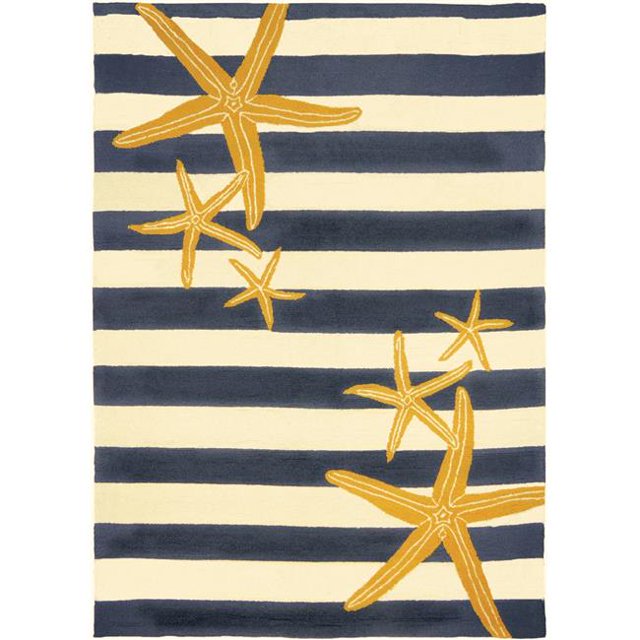 Homefires PPS-PB064C 3 x 5 Pi Étoile de Mer Gunmetal & Espace Extérieur Intérieur Rug&44; Marine